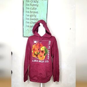 Lira MGF Co. Red Unisex Hoodie with Floral Graphic